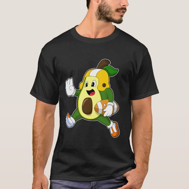 Avocado vid fotbollsportar t shirt (Framsida)