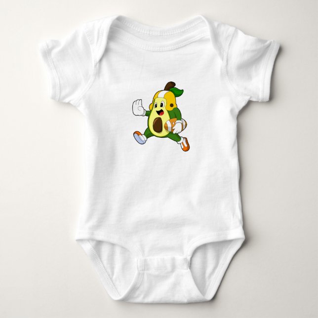 Avocado vid fotbollsportar t shirt (Framsida)