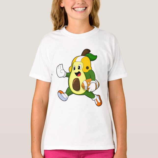 Avocado vid fotbollsportar t shirt (Framsida)
