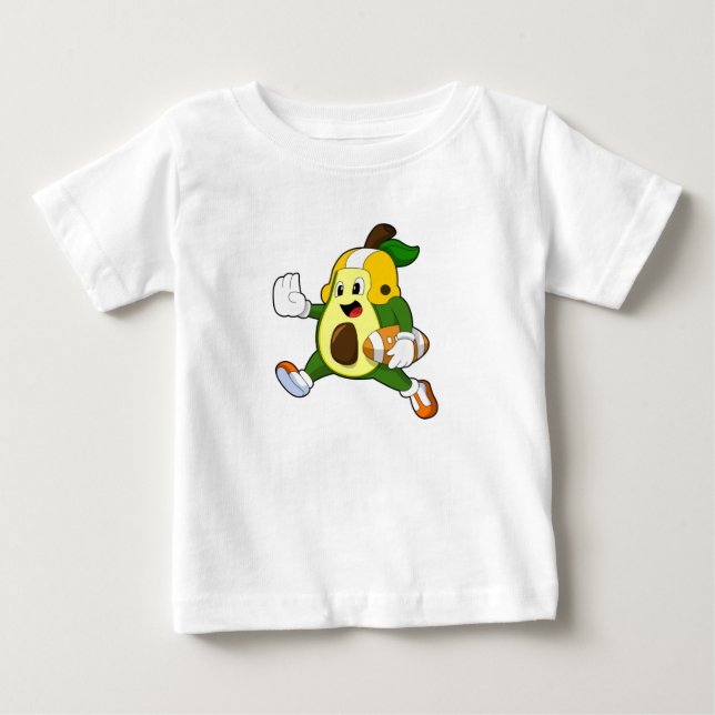 Avocado vid fotbollsportar t shirt (Framsida)