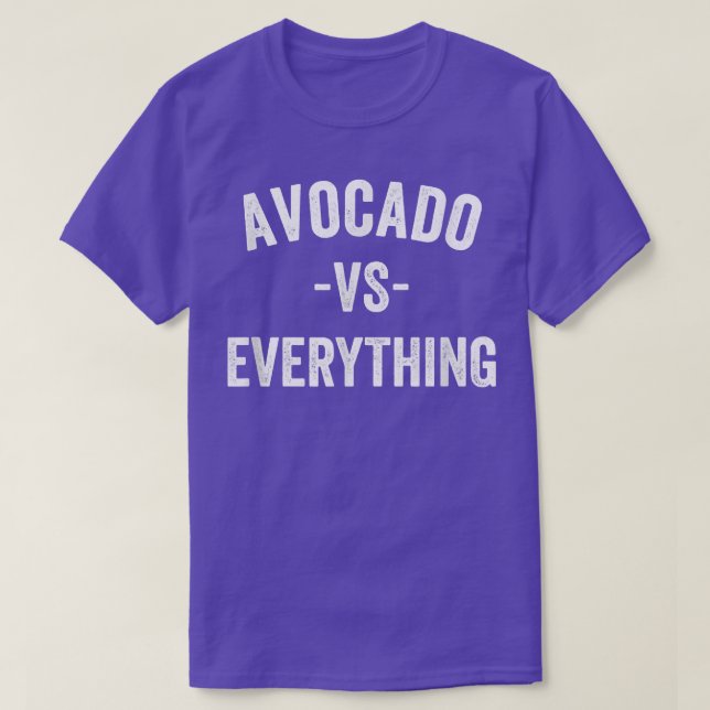Avocado Vs All Vegan Food Älskare Vegetarian T Shirt (Design framsida)