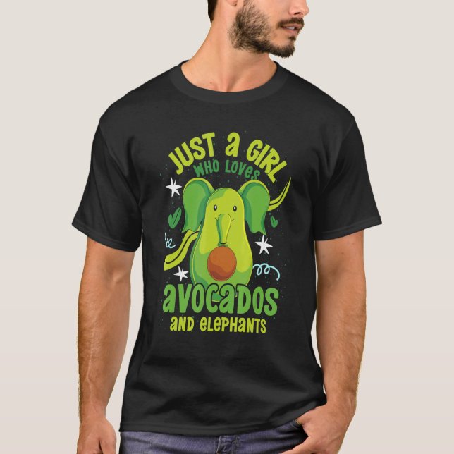 Avocado Women Afrika Animal Girls Zoo Elephant T Shirt (Framsida)