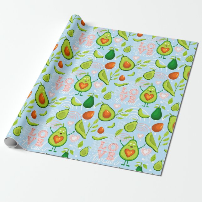Avocado Wrapping Paper Presentpapper (Utrullad)