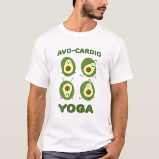 Avocado Yoga Avo-Cardio Exercise Fitness Gym Worko T Shirt