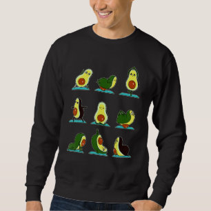 Avocado Yoga Fitness Exercising Gym Avocado Drinke Lång Ärmad Tröja
