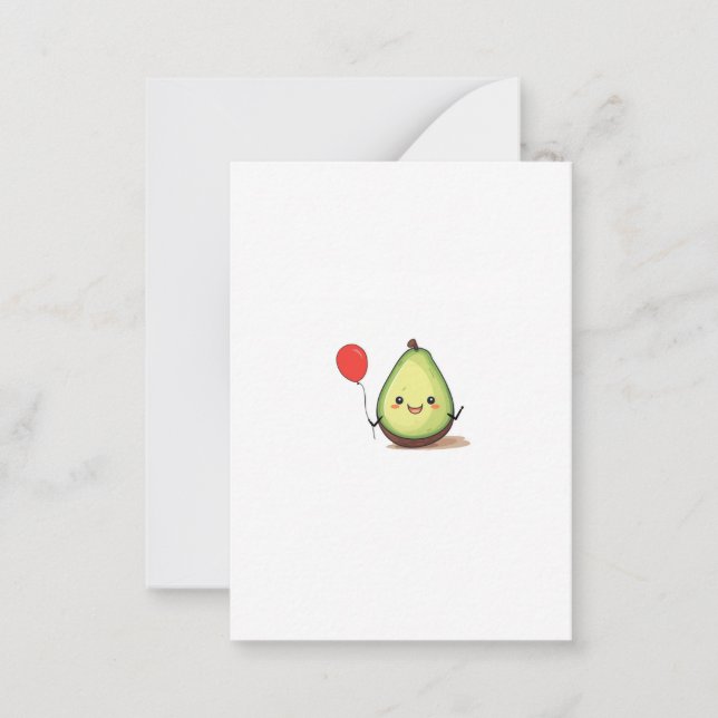 Avocadodesign, avokadotema anteckningskort (Framsida)