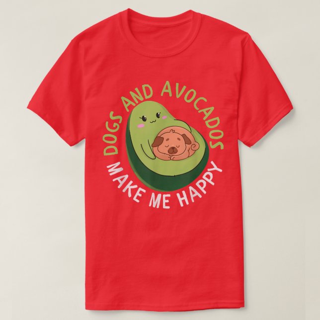 Avocadog Hundar och Avocado Dogocado T Shirt (Design framsida)