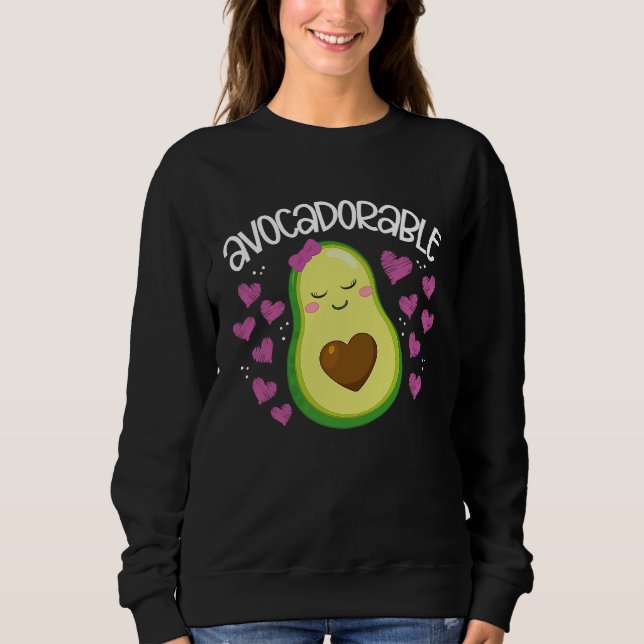 Avocadorable Backprint Avocado T Shirt (Framsida)