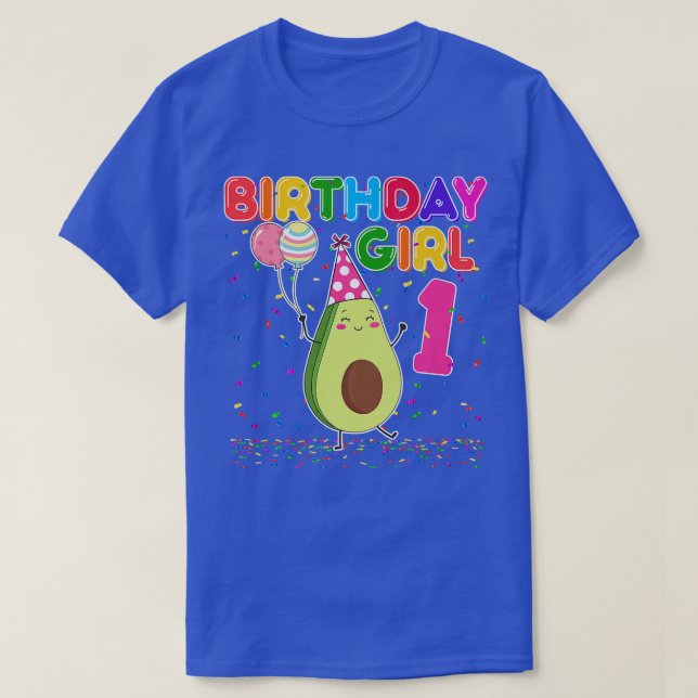 Avocados 1st Birthday Girl 1 Years Old Avocados Th T Shirt (Design framsida)