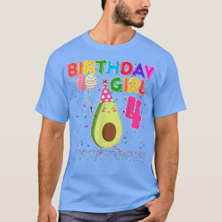Avocados 4e födelsedagen Girl 4 Years Avocados Th T Shirt