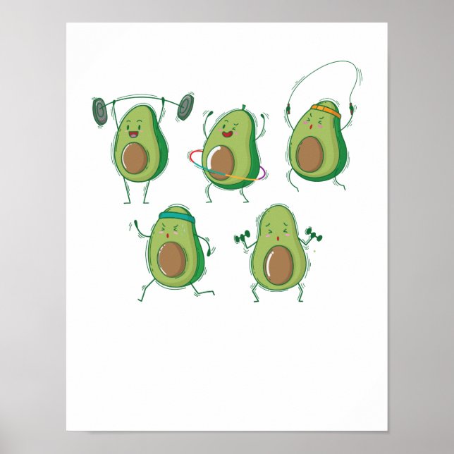 Avocados beim Sport Poster (Framsidan)