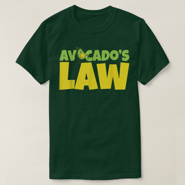 Avocados Law Avogadro Go Vegan  T Shirt (Design framsida)