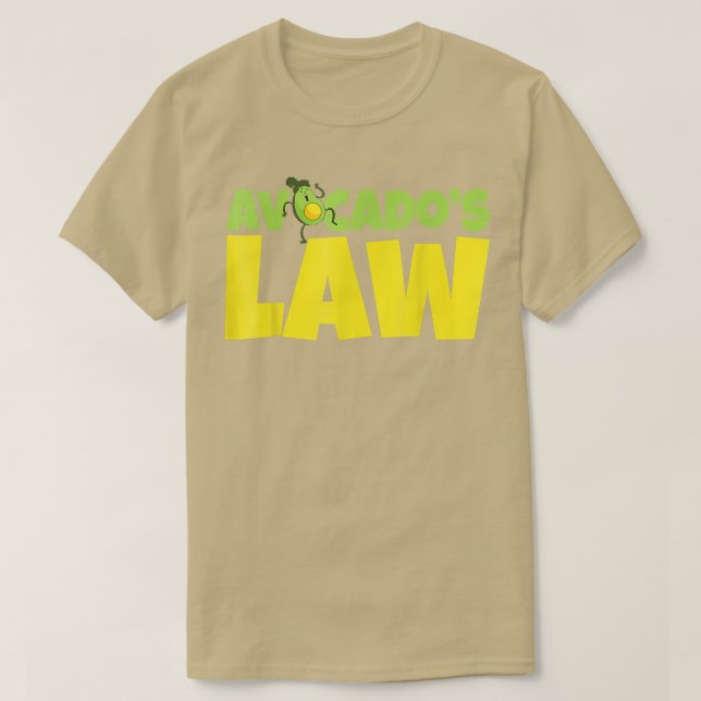 Avocado's Law Avogadro Go Vegan T Shirt (Design framsida)