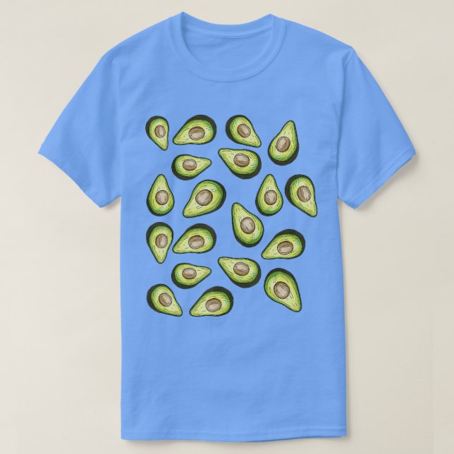 Avocados Mönster Funny Heliga Guacamole Costume T Shirt (Design framsida)