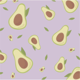 Avocados rolig retro mönster grön & violett klistermärken