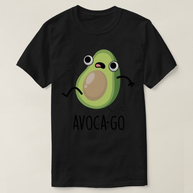Avocago Cute Avocado PUn T Shirt (Design framsida)