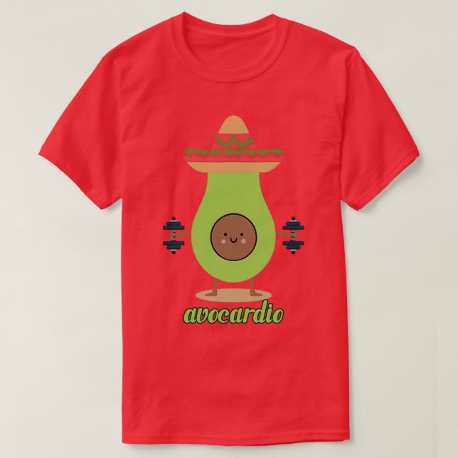 Avocardio Avocado Fitness Cardio Training Shirt T (Design framsida)