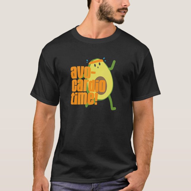 Avocardio Avocado Fitness Exercise Avocado T Shirt (Framsida)