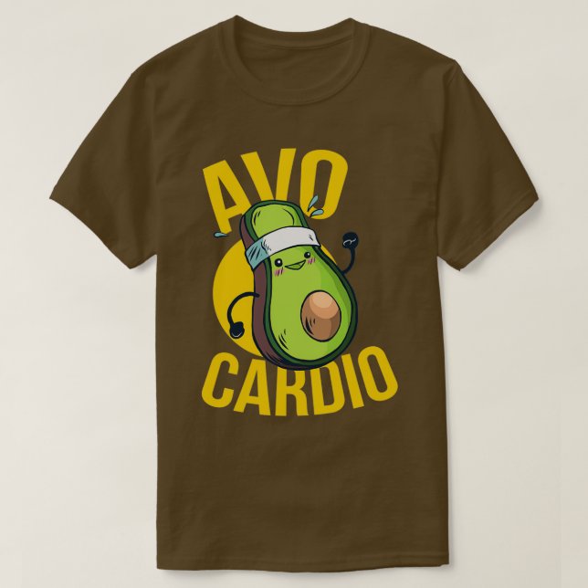 Avocardio avocado fitness lustig t shirt (Design framsida)