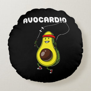 Avocardio Avocado Fitness Vegan Cardio Exercise Rund Kudde
