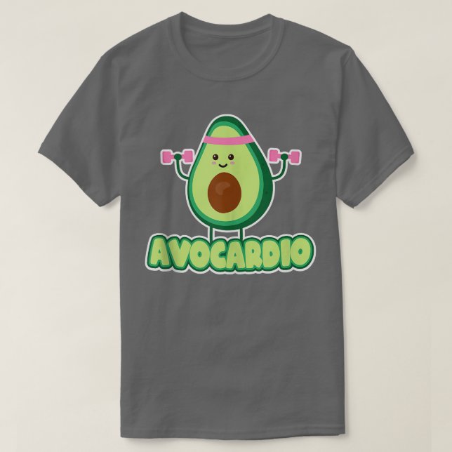 Avocardio Avocado Seeds Workout Eercise Fitness Gy T Shirt (Design framsida)