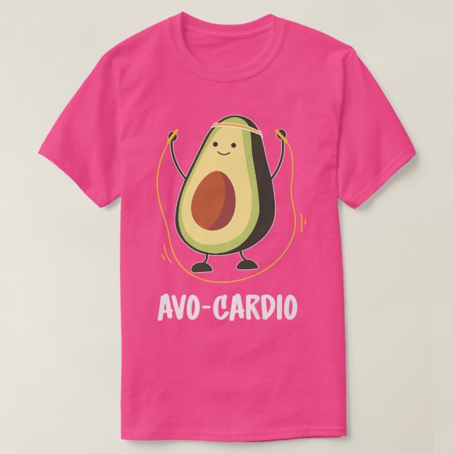 Avocardio AvoCardio Eercise Fitness Gym Avocado T Shirt (Design framsida)