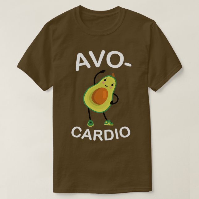 AvoCardio Funny Avocado Fitness 6 T Shirt (Design framsida)