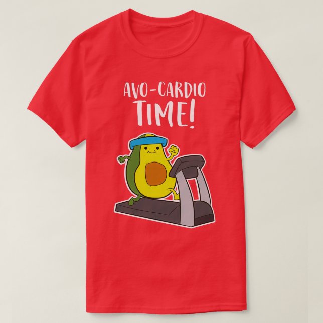 Avocardio Funny AvoCardio Avocado Fitness Exercise T Shirt (Design framsida)