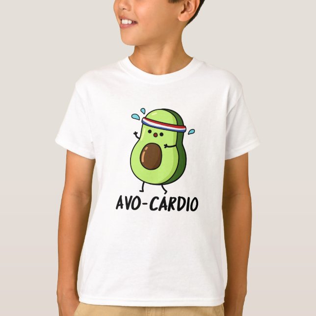 Avocardio Funny Excercise Avocado Pun T Shirt (Framsida)