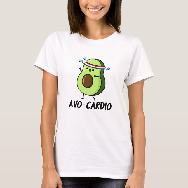 Avocardio Funny Excercise Avocado Pun T Shirt (Framsida)
