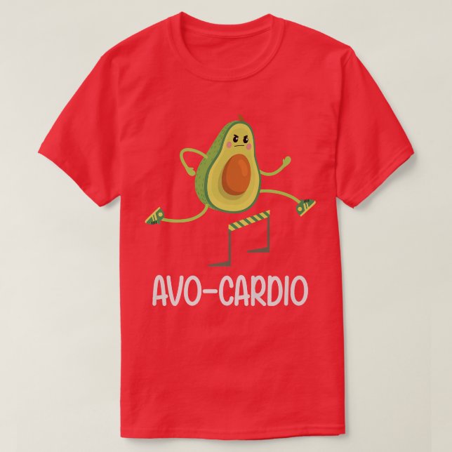 Avocardio Funny Guacamole Avocado Workout Vegan nr T Shirt (Design framsida)
