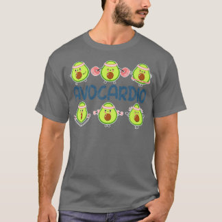 Avocardio, Gym Funny, Avocado Workout För manar Wo T Shirt