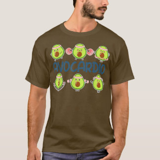Avocardio, Gym Funny, Avocado Workout För manar Wo T Shirt