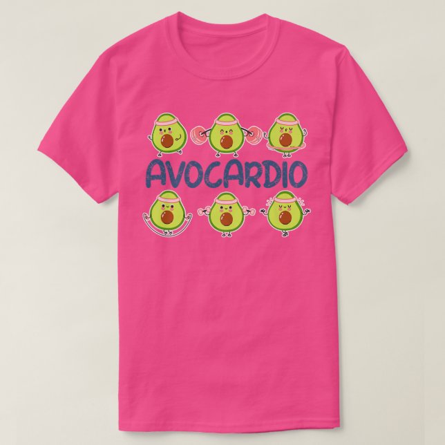 Avocardio, Gym Funny, Avocado Workout För manar Wo T Shirt (Design framsida)