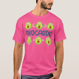 Avocardio, Gym Funny, Avocado Workout För manar Wo T Shirt