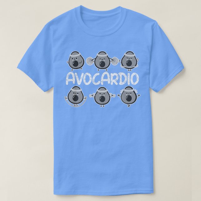 Avocardio, Gym Funny, Avocado Workout För manar Wo T Shirt (Design framsida)