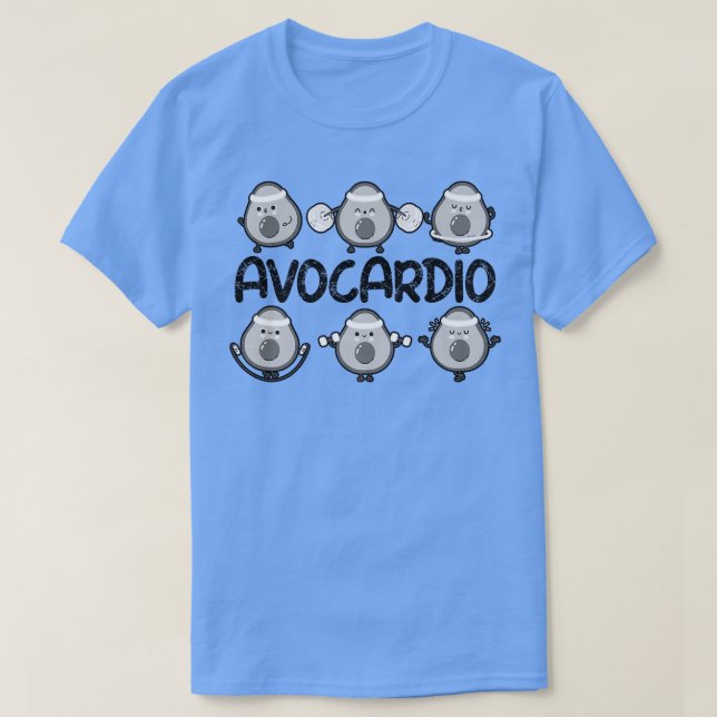 Avocardio, Gym Funny, Avocado Workout För manar Wo T Shirt (Design framsida)
