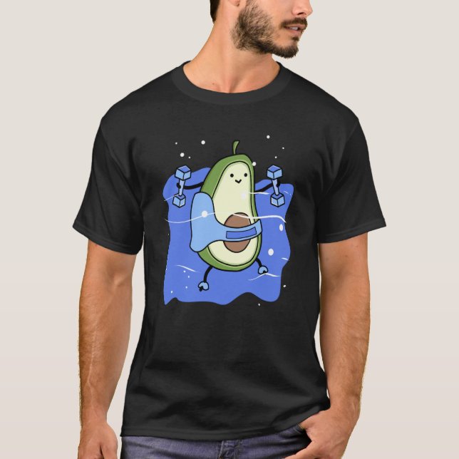 Avocardio heart fitness cardio Aquagym vegan veget T Shirt (Framsida)