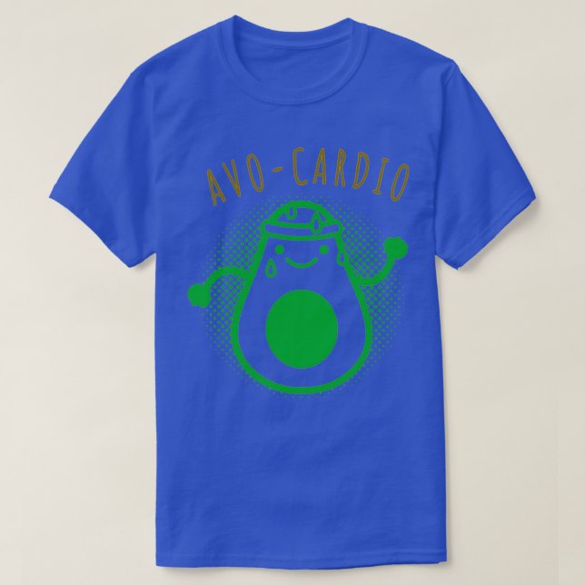 AvoCardio White Funny Gym Classic TShirt T Shirt (Design framsida)