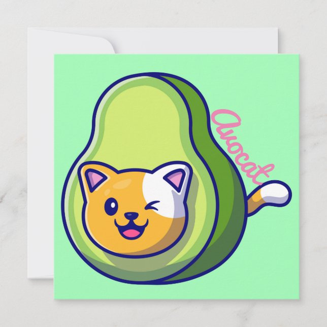 Avocat helgdag-kort julkort (Framsida)