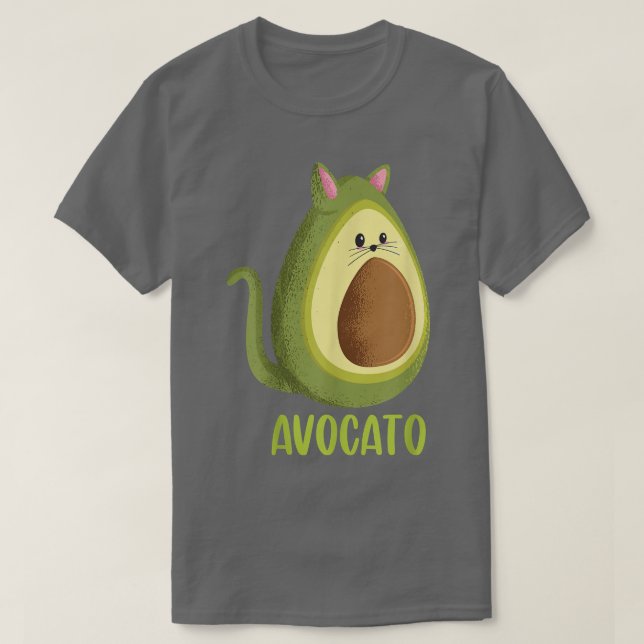 Avocato Avocado Cat Lover Cute Kawaii Cat Ansikte  T Shirt (Design framsida)