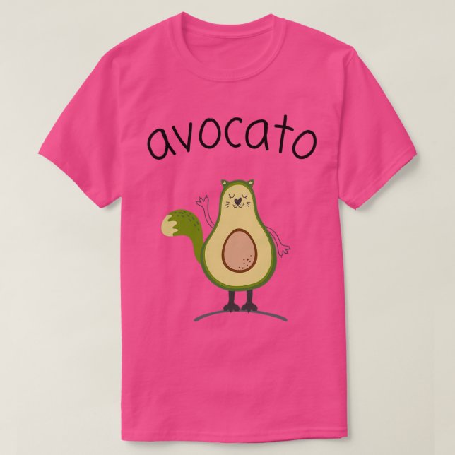 Avocato Avocado Cat Pun T Shirt (Design framsida)