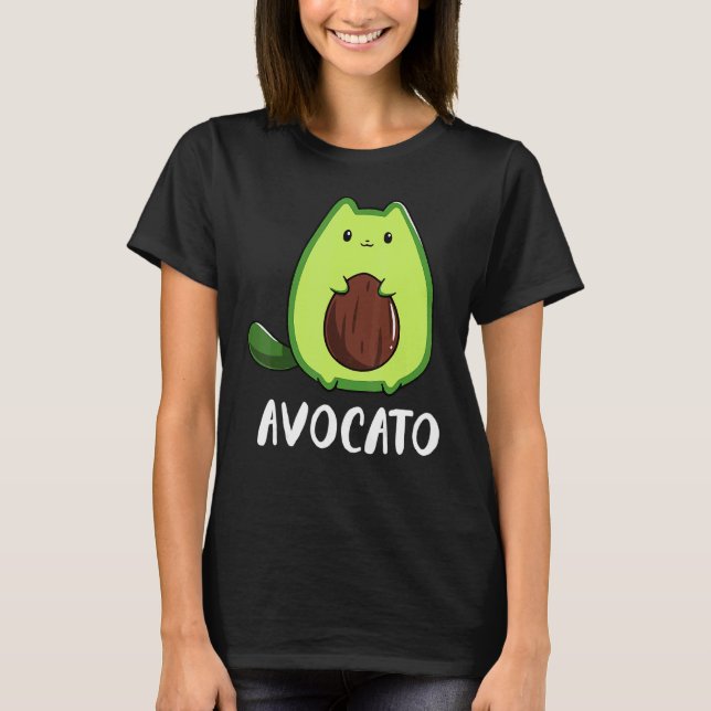 Avocato Avocado Cat T Shirt (Framsida)