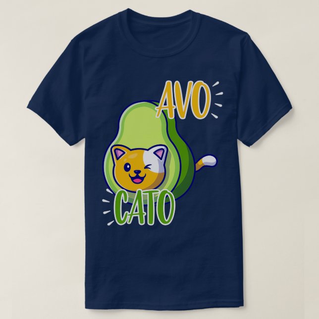Avocato Avocado och Kitten Sticker T Shirt (Design framsida)