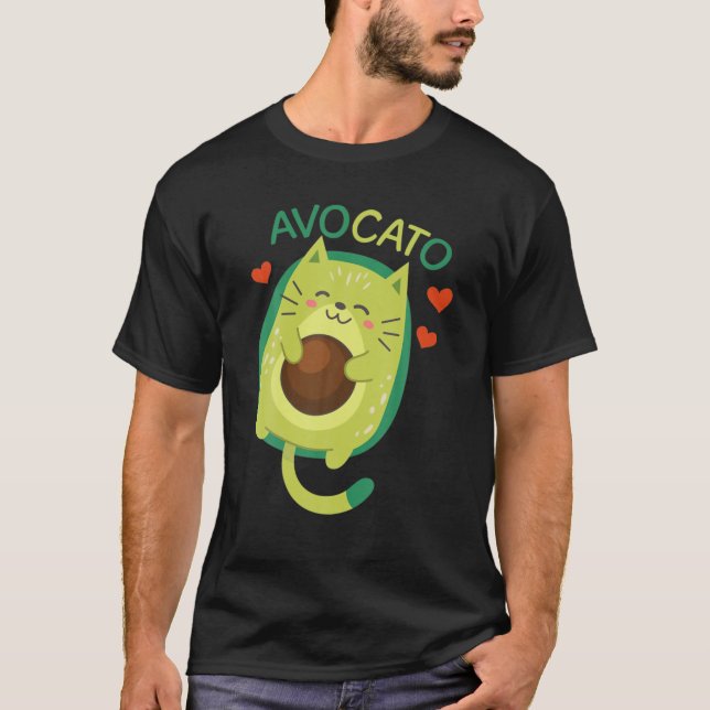 Avocato - Avocato cat Meme Cute Avocado Vegan Funn T Shirt (Framsida)