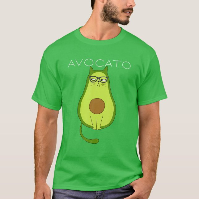 Avocato Cat Avocado Costume T Shirt (Framsida)