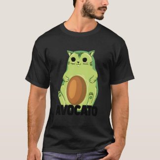 Avocato Cat Avocado Food Pun Fruit Vegans Cat T Shirt