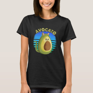 Avocato cat Avocado Vegetarian som utlägger fruktd T Shirt