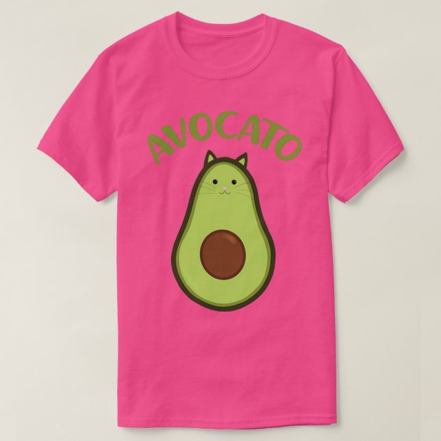 Avocato Cute Cat Avocado Classic TShirt T Shirt (Design framsida)