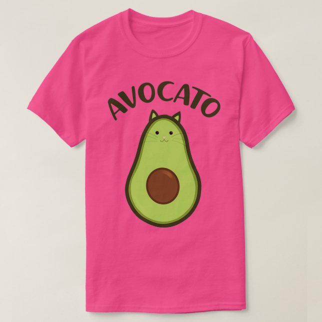 Avocato Cute Cat Avocado T Shirt (Design framsida)